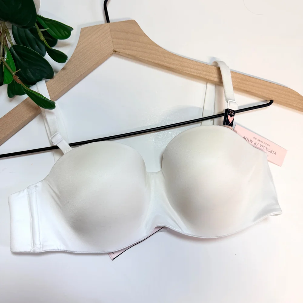 Victoria's Secret White Body By Victoria Strapless Bra 30C